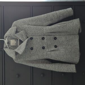 a new day Gray Textured Pea Coat